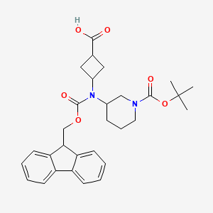 molecular formula C30H36N2O6 B2750079 (1s,3s)-3-({1-[(叔丁氧羰基)哌啶-3-基]({[(9H-芴-9-基)甲氧基]羰基})氨基)环丁烷-1-羧酸 CAS No. 2137426-56-1