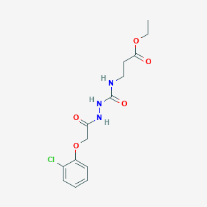 Ethyl 3-({[2-(2-chlorophenoxy)acetohydrazido]carbonyl}amino)propanoate