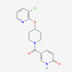 molecular formula C16H16ClN3O3 B2750086 5-(4-((3-氯吡啶-2-基)氧基)哌啶-1-羧酰)吡啶-2(1H)-酮 CAS No. 1448078-98-5