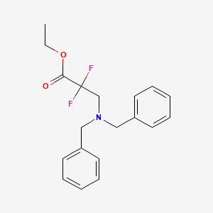molecular formula C19H21F2NO2 B2750088 Ethyl 3-(dibenzylamino)-2,2-difluoropropanoate CAS No. 541547-36-8