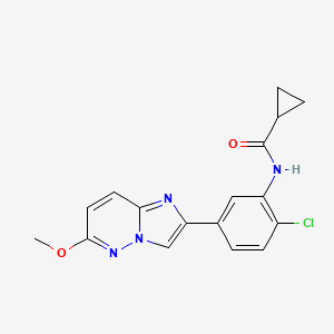 N-(2-chloro-5-(6-methoxyimidazo[1,2-b]pyridazin-2-yl)phenyl)cyclopropanecarboxamide
