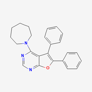 molecular formula C24H23N3O B2750099 4-(Azepan-1-yl)-5,6-diphenylfuro[2,3-d]pyrimidine CAS No. 868146-35-4