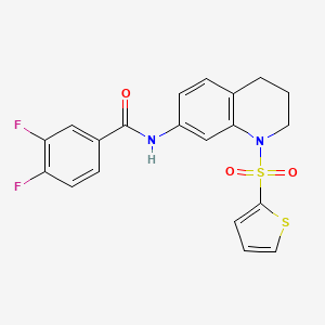 3,4-difluoro-N-(1-(thiophen-2-ylsulfonyl)-1,2,3,4-tetrahydroquinolin-7-yl)benzamide