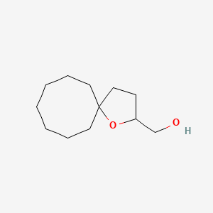 molecular formula C12H22O2 B2750103 1-Oxaspiro[4.7]dodecan-2-ylmethanol CAS No. 1864550-40-2