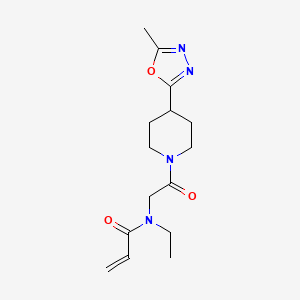 N-Ethyl-N-[2-[4-(5-methyl-1,3,4-oxadiazol-2-yl)piperidin-1-yl]-2-oxoethyl]prop-2-enamide