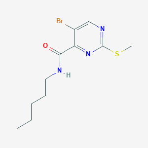 5-bromo-2-(methylsulfanyl)-N-pentylpyrimidine-4-carboxamide
