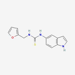 molecular formula C14H13N3OS B2750113 1-(furan-2-ylmethyl)-3-(1H-indol-5-yl)thiourea CAS No. 299207-81-1