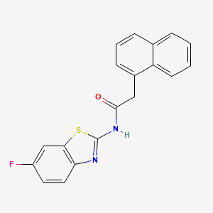molecular formula C19H13FN2OS B2750117 N-(6-fluoro-1,3-benzothiazol-2-yl)-2-(naphthalen-1-yl)acetamide CAS No. 476297-79-7