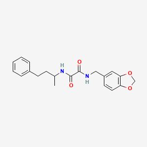 molecular formula C20H22N2O4 B2750120 N1-(benzo[d][1,3]dioxol-5-ylmethyl)-N2-(4-phenylbutan-2-yl)oxalamide CAS No. 941962-72-7