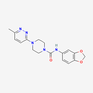 N-(benzo[d][1,3]dioxol-5-yl)-4-(6-methylpyridazin-3-yl)piperazine-1-carboxamide