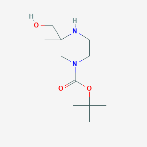 molecular formula C11H22N2O3 B2750123 Tert-butyl 3-(hydroxymethyl)-3-methylpiperazine-1-carboxylate CAS No. 2137572-11-1