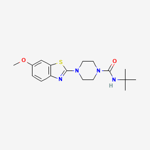 molecular formula C17H24N4O2S B2750124 N-(tert-butyl)-4-(6-methoxybenzo[d]thiazol-2-yl)piperazine-1-carboxamide CAS No. 1207006-18-5