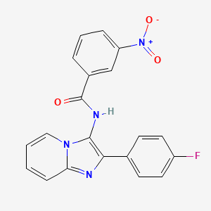 molecular formula C20H13FN4O3 B2750128 N-[2-(4-fluorophenyl)imidazo[1,2-a]pyridin-3-yl]-3-nitrobenzamide CAS No. 850929-85-0