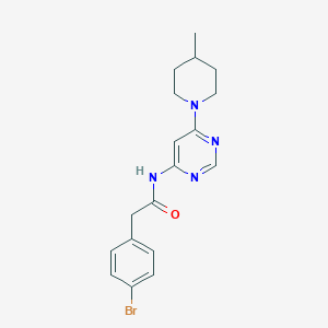 molecular formula C18H21BrN4O B2750129 2-(4-bromophenyl)-N-(6-(4-methylpiperidin-1-yl)pyrimidin-4-yl)acetamide CAS No. 1396812-84-2