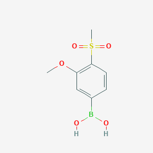 molecular formula C8H11BO5S B2750144 (4-Methanesulfonyl-3-methoxyphenyl)boronic acid CAS No. 1313617-68-3