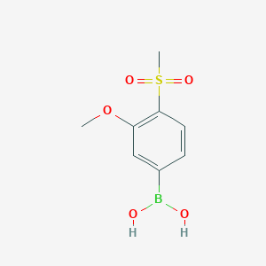 molecular formula C8H11BO5S B2750144 (4-甲磺酰基-3-甲氧基苯基)硼酸 CAS No. 1313617-68-3