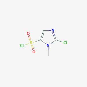 molecular formula C4H4Cl2N2O2S B2750145 2-chloro-1-methyl-1H-imidazole-5-sulfonyl chloride CAS No. 1394041-92-9