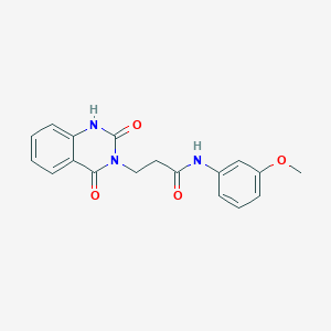 molecular formula C18H17N3O4 B2750148 3-(2,4-dioxo-1H-quinazolin-3-yl)-N-(3-methoxyphenyl)propanamide CAS No. 896376-07-1