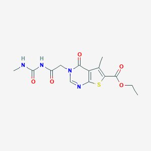 Ethyl 5-methyl-3-[2-(methylcarbamoylamino)-2-oxoethyl]-4-oxothieno[2,3-d]pyrimidine-6-carboxylate