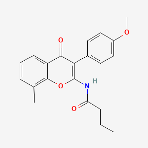 N-[3-(4-methoxyphenyl)-8-methyl-4-oxo-4H-chromen-2-yl]butanamide