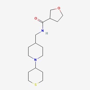 molecular formula C16H28N2O2S B2750152 N-((1-(四氢-2H-硫喹啉-4-基)哌啶-4-基)甲基)四氢呋喃-3-羧酰胺 CAS No. 2034482-81-8