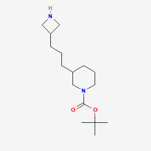 molecular formula C16H30N2O2 B2750165 叔丁基 3-(3-(氮杂环丁烷-3-基)丙基)哌啶-1-甲酸酯 CAS No. 2228349-76-4