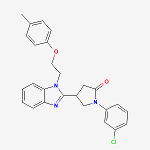 1-(3-chlorophenyl)-4-(1-(2-(p-tolyloxy)ethyl)-1H-benzo[d]imidazol-2-yl)pyrrolidin-2-one