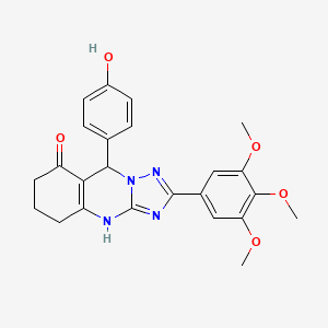 9-(4-hydroxyphenyl)-2-(3,4,5-trimethoxyphenyl)-5,6,7,9-tetrahydro-[1,2,4]triazolo[5,1-b]quinazolin-8(4H)-one