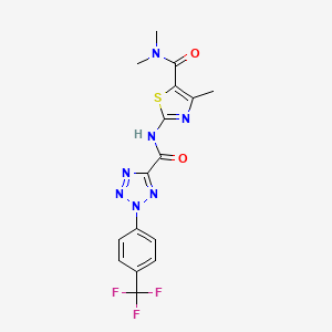 N,N,4-trimethyl-2-(2-(4-(trifluoromethyl)phenyl)-2H-tetrazole-5-carboxamido)thiazole-5-carboxamide