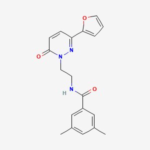 N-(2-(3-(furan-2-yl)-6-oxopyridazin-1(6H)-yl)ethyl)-3,5-dimethylbenzamide
