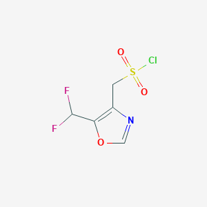 [5-(Difluoromethyl)oxazol-4-yl]methanesulfonyl chloride
