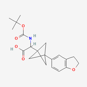 2-[3-(2,3-Dihydro-1-benzofuran-5-yl)-1-bicyclo[1.1.1]pentanyl]-2-[(2-methylpropan-2-yl)oxycarbonylamino]acetic acid