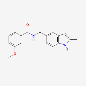 3-methoxy-N-((2-methyl-1H-indol-5-yl)methyl)benzamide
