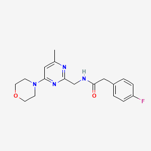 2-(4-fluorophenyl)-N-((4-methyl-6-morpholinopyrimidin-2-yl)methyl)acetamide
