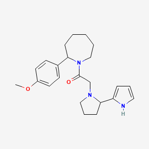 1-[2-(4-Methoxyphenyl)azepan-1-yl]-2-[2-(1H-pyrrol-2-yl)pyrrolidin-1-yl]ethan-1-one