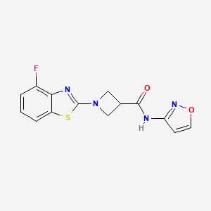 1-(4-fluorobenzo[d]thiazol-2-yl)-N-(isoxazol-3-yl)azetidine-3-carboxamide