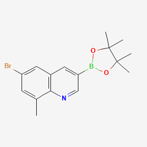 6-Bromo-8-methyl-3-(tetramethyl-1,3,2-dioxaborolan-2-yl)quinoline