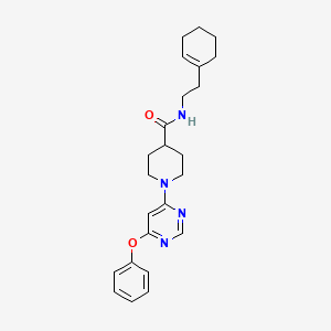 N-(2-cyclohex-1-en-1-ylethyl)-1-(6-phenoxypyrimidin-4-yl)piperidine-4-carboxamide