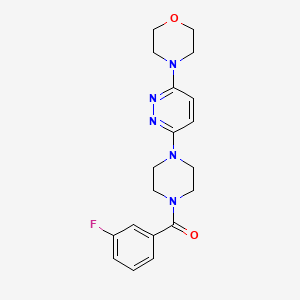 molecular formula C19H22FN5O2 B2750233 (3-Fluorophenyl)(4-(6-morpholinopyridazin-3-yl)piperazin-1-yl)methanone CAS No. 898453-62-8
