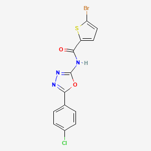 molecular formula C13H7BrClN3O2S B2750236 5-溴-N-(5-(4-氯苯基)-1,3,4-噁二唑-2-基)噻吩-2-甲酰胺 CAS No. 920482-87-7
