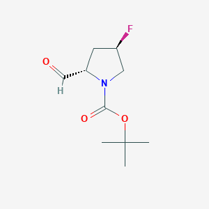 molecular formula C10H16FNO3 B2750238 tert-butyl (2S,4R)-4-fluoro-2-formylpyrrolidine-1-carboxylate CAS No. 1299466-02-6