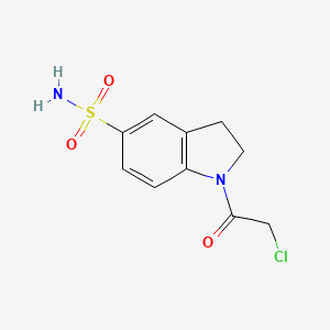 molecular formula C10H11ClN2O3S B2750240 1-(2-chloroacetyl)-2,3-dihydro-1H-indole-5-sulfonamide CAS No. 929973-97-7