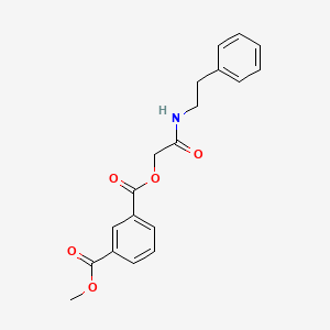 molecular formula C19H19NO5 B2750249 甲基(2-氧代-2-(苯乙基氨基)乙基)间苯二甲酸酯 CAS No. 1794916-87-2