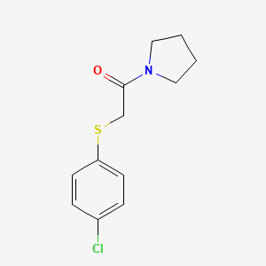 molecular formula C12H14ClNOS B2750250 2-((4-Chlorophenyl)thio)-1-(pyrrolidin-1-yl)ethanone CAS No. 403830-99-9