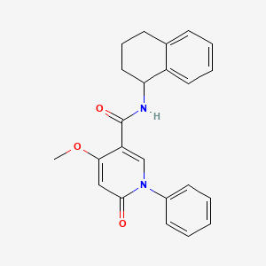 4-methoxy-6-oxo-1-phenyl-N-(1,2,3,4-tetrahydronaphthalen-1-yl)-1,6-dihydropyridine-3-carboxamide