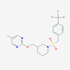 5-Methyl-2-[[1-[[4-(trifluoromethyl)phenyl]methylsulfonyl]piperidin-3-yl]methoxy]pyrimidine