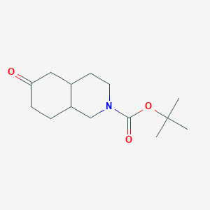 molecular formula C14H23NO3 B2750258 叔丁基 6-氧代-十氢异喹啉-2-羧酸酯 CAS No. 1782700-60-0