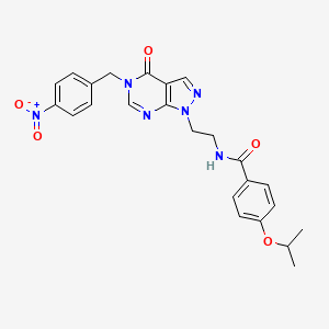 molecular formula C24H24N6O5 B2750259 4-异丙氧基-N-(2-(5-(4-硝基苯甲基)-4-氧代-4,5-二氢-1H-嘧啶-1-基)乙基)苯甲酰胺 CAS No. 922061-41-4