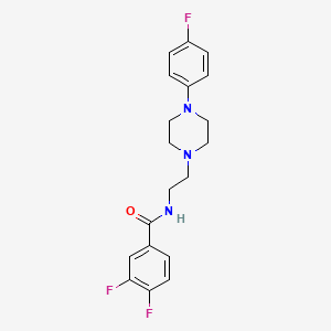 molecular formula C19H20F3N3O B2750271 3,4-difluoro-N-(2-(4-(4-fluorophenyl)piperazin-1-yl)ethyl)benzamide CAS No. 1049468-26-9