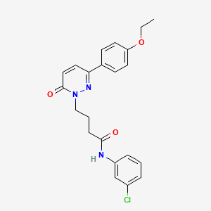 molecular formula C22H22ClN3O3 B2750279 N-(3-chlorophenyl)-4-(3-(4-ethoxyphenyl)-6-oxopyridazin-1(6H)-yl)butanamide CAS No. 946321-98-8